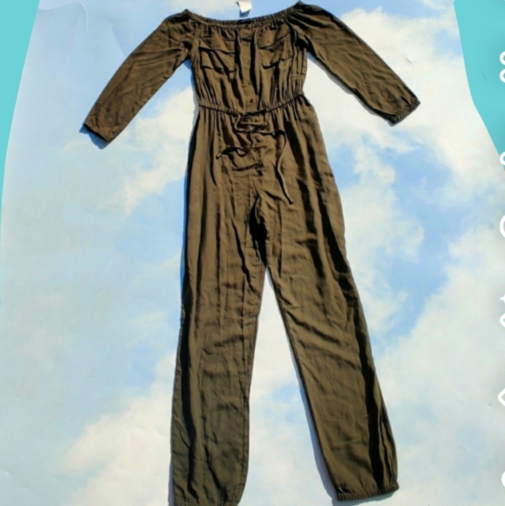Unique Cute Army Green Jumpsuit